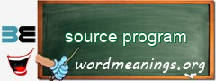 WordMeaning blackboard for source program